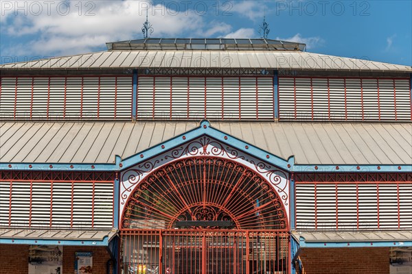 The metal halls of Millau in the Baltard style of the 19th century. Occitania