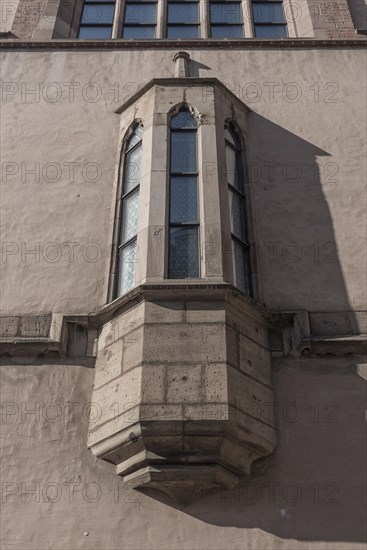 Oldest oriel around 1332 on the east side of Wolffs town hall