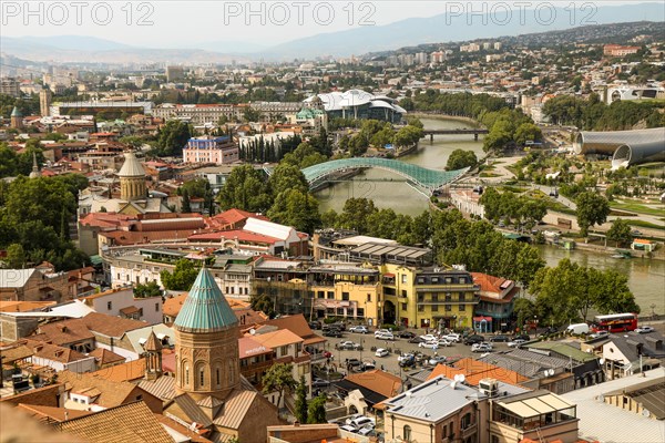 Beautiful panoramic view of Tbilisi in Georgia