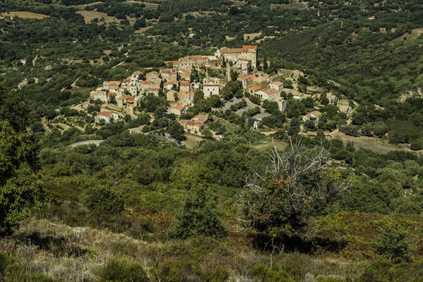 Medieval mountain village on the coast