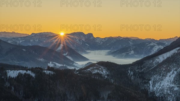 Sunset in the Limestone Alps National Park
