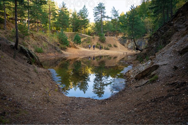Beautiful lakes located in the middle of the forest in natural hollows. Polish mountains