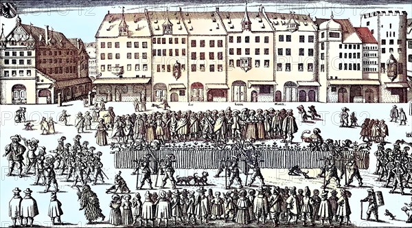 Procession of the butchers in Nuremberg