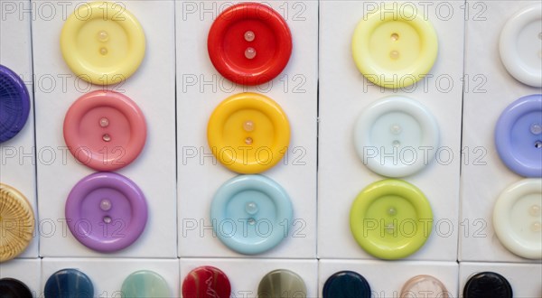 Set of a colorful bright sewing buttons