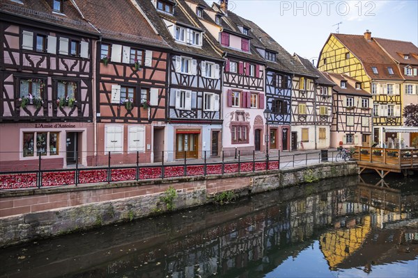 City view Colmar with numerous half-timbered houses