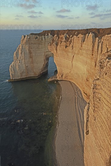 Chalk cliffs in the evening light