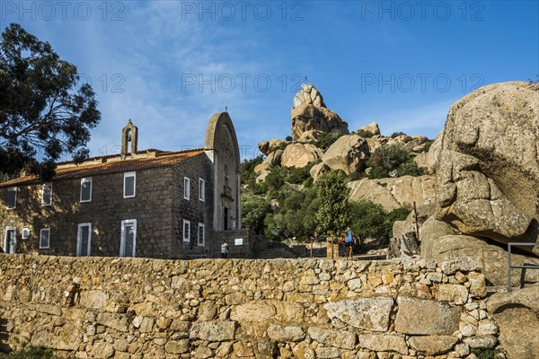 Church and granite rock