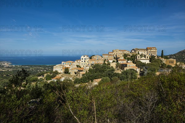 Medieval mountain village on the coast