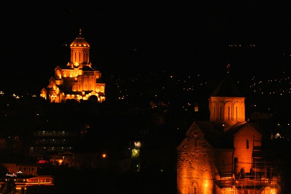 Night view of the Tbilisi Old Town