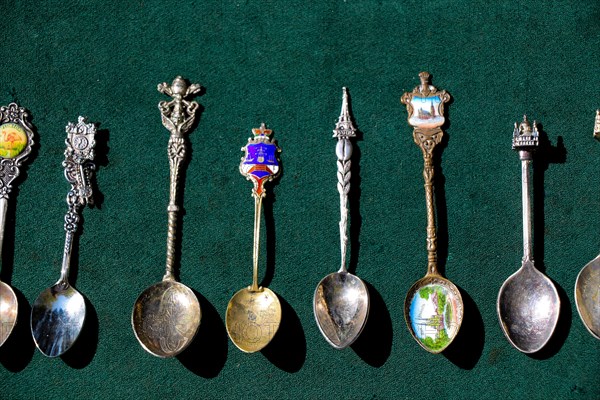 Vintage rustic cutlery in an old Bazaar place