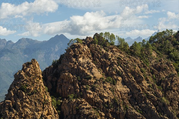 Red granite rocks