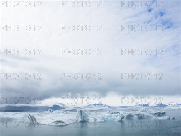 Dark clouds over the glacier lagoon