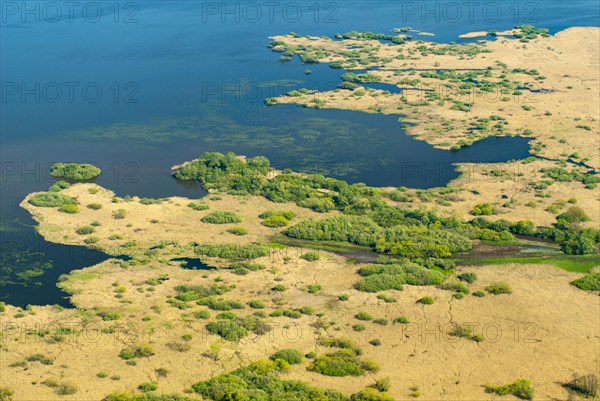 Aerial photograph of Lake Duemmer with reed zone