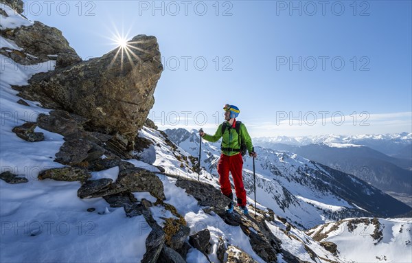 Ski tourers climbing Mitterkogel