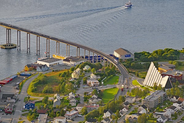 View over bridge and Ice Sea Cathedral