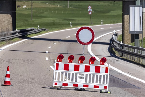 Roadblock on the motorway