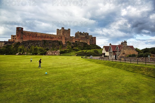 Entrance to Bamburgh with view of Bamburgh Castle