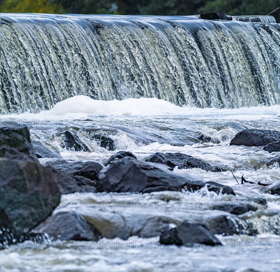 Detail of the Siegburg Weir in the River Sieg