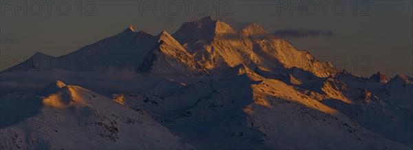 Mountain dome in the last light