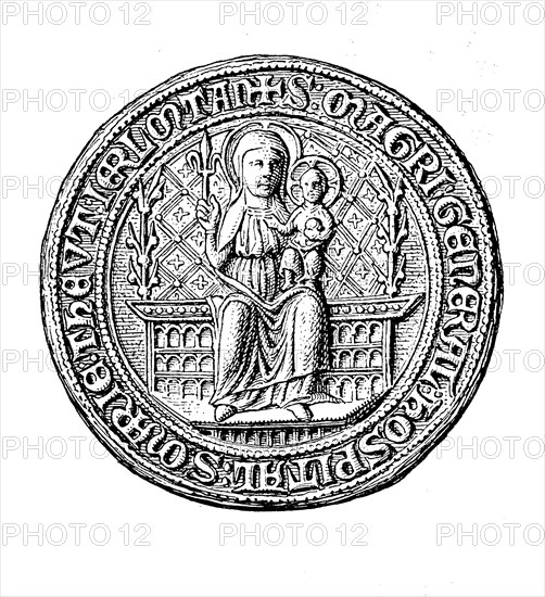 Seal of the Grand Masters on a document from 1397
