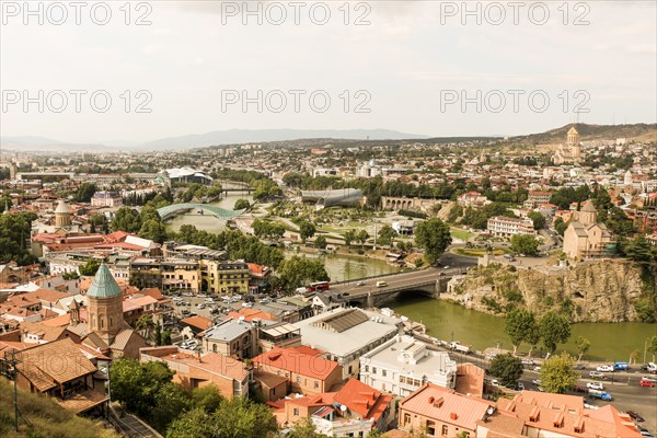 Beautiful panoramic view of Tbilisi in Georgia