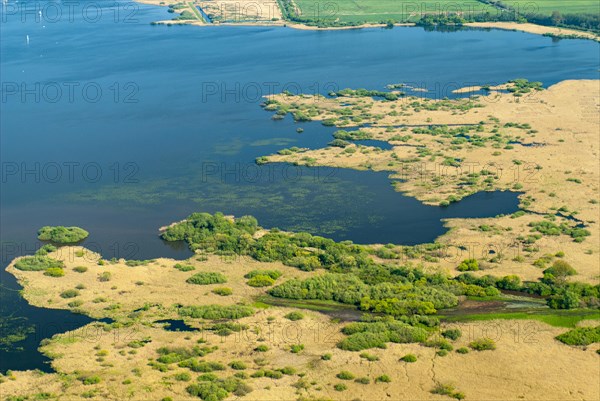 Aerial photograph of Lake Duemmer with reed zone