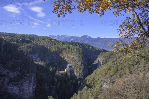 View down to the former hermitage and place of pilgrimage