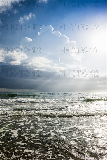 Thunderclouds over the sea