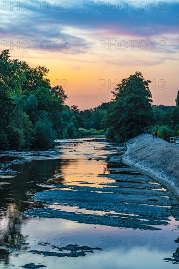 Evening mood over the Ems in Rheine