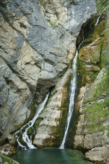 A waterfall