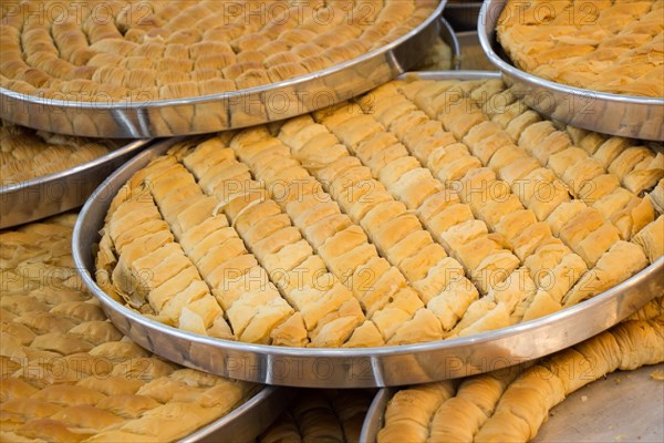 Turkish traditional desert sweets at the Market