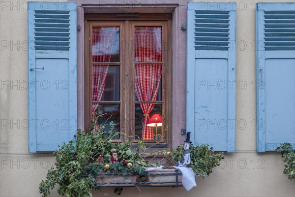 Christmas decorated window