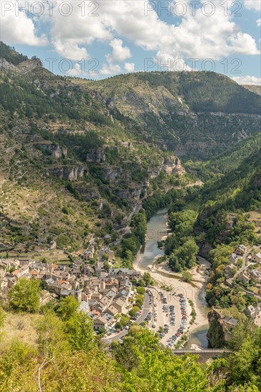 The village of Sainte-Enimie in the Gorges du Tarn