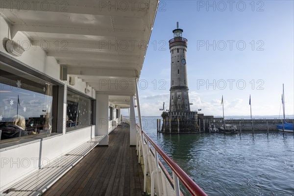 Outside deck of a passenger ship