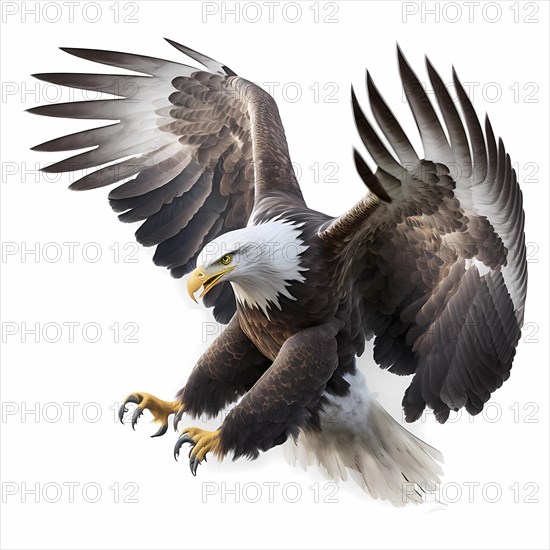 A bald Eagle is flying