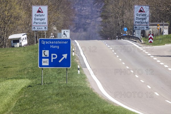 Drackenstein slope on the A8 motorway. For reasons of topography