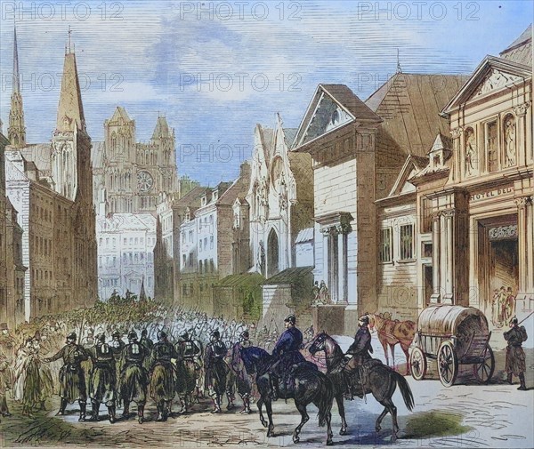 Invasion of the German troops in Amiens after the battle with Moreuil