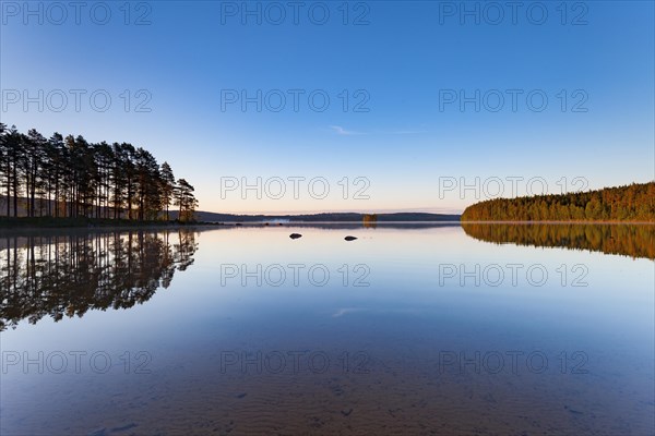 Lake Ransjoen in front of sunrise