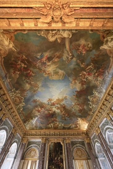 Ceiling painting Apotheosis of Hercules by Francois Lemoyne