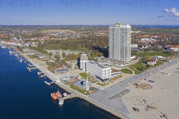 Aerial view over the beach