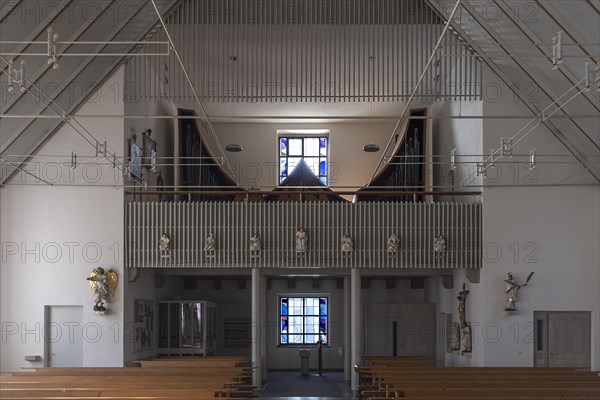Organ loft of the St. Larentius Church built in the 1950s
