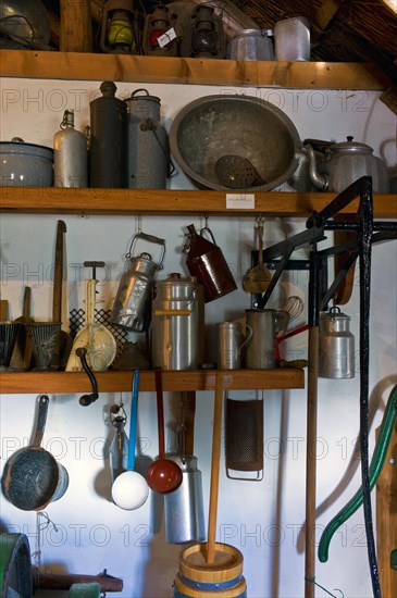 Kitchen utensils in the Wiesmoor Peat and Settlement Museum