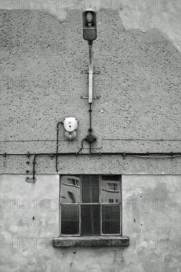 Wall of an old granary in Ueckermuende County Western Pomerania Greifswald Mecklenburg-Western Pomerania Germany Europe