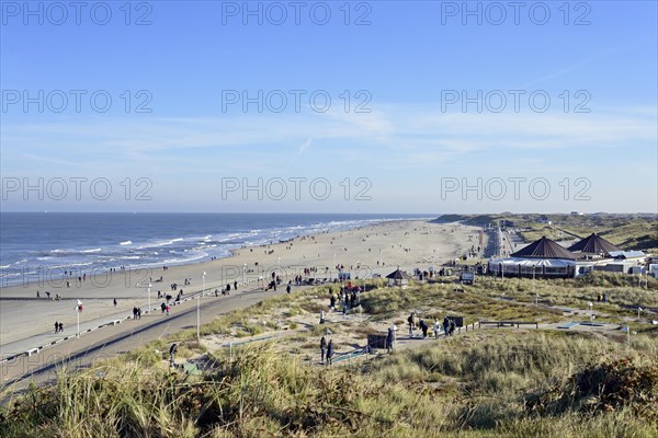 View over the North Beach with beach walkers