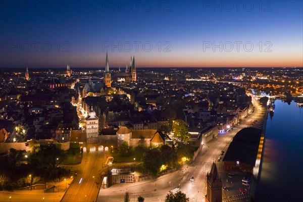 Aerial view over the Burgtor