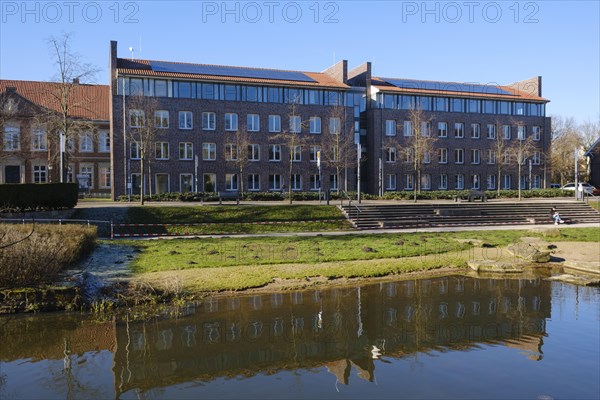 Town hall with reflection