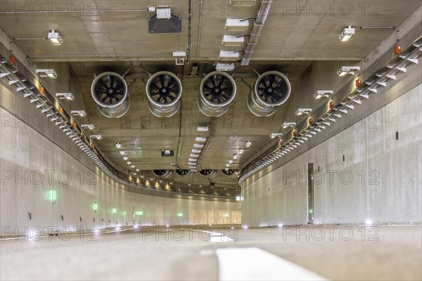 Rosenstein Tunnel in the course of the B10 in front of the official opening to traffic. Eight years were spent working on the 456 million euro traffic structure