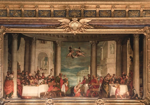 Almost 10-metre-long monumental painting The Supper in the House of Simon the Pharisee by Paolo Caliari called Veronese in the Hercules Room