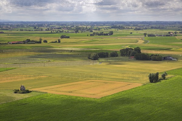 Aerial view over the polders near Diksmuide