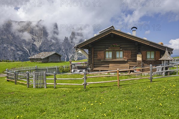 Alpine hut on the Alpe di Siusi